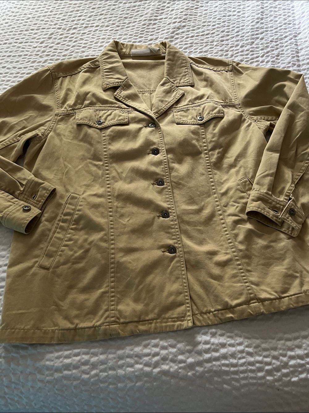 Liz Claiborne Khaki Utility Jacket with Button Front